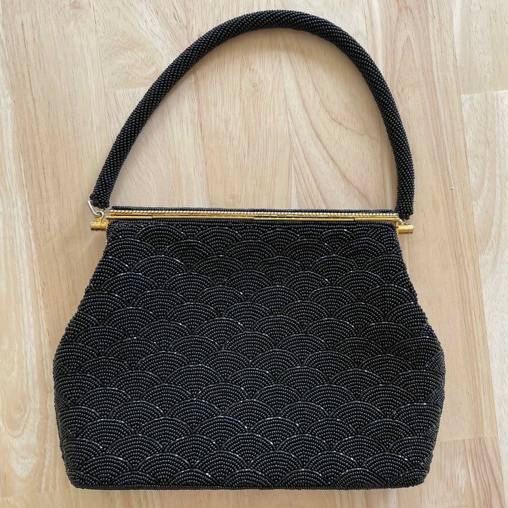 Black Beaded Evening Bag